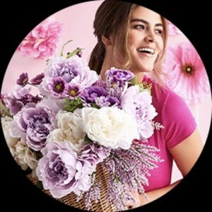 Woman with Floral arrangement